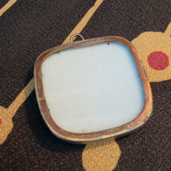 Porcelain Handmade Painted Butterfly Plaque Pendant - Picture 2 of 4